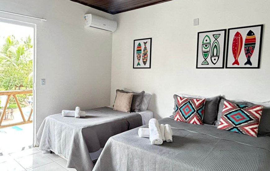 Guia de Maraú - Suíte Tripla Superior - Pousada Oceâno Atlântico